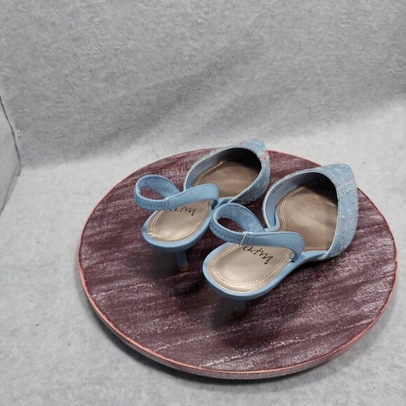 Vintage-Inspired Pointed Toe Slingback Pumps Impo Chambray Elina Too - Picture 3 of 8